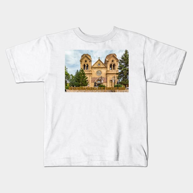 Cathedral Basilica of St Francis of Assisi Santa Fe Kids T-Shirt by Gestalt Imagery